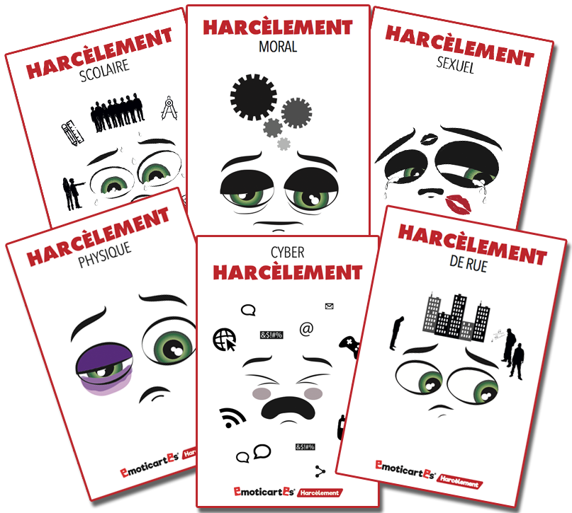 eventail cartes harcelement